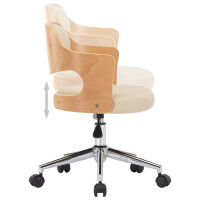 Design Besucherstuhl Bugholz hell & Kunstleder | creme 6