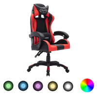 Gaming-Stuhl mit RGB LED-Leuchten Kunstl gallery