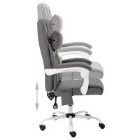 Bürostuhl mit Massagefunktion Kunstleder | grau 5
