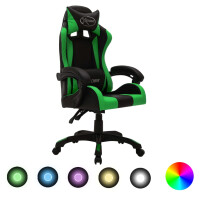 Gaming-Stuhl mit RGB LED-Leuchten Kunstl gallery