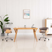 Design Besucherstuhl Bugholz und Stoff | taupe 3