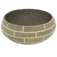 Aufsatz-Waschbecken Art-Line Oval 59x40cm | beige brick 5