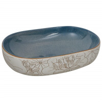 Aufsatz-Waschbecken Art-Line Oval 59x40cm | sand + blau 3