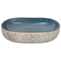 Aufsatz-Waschbecken Art-Line Oval 59x40cm | sand + blau 4
