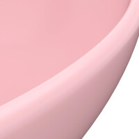 Aufsatz-Waschbecken oval matt & bunt 40x33cm | rosa 5