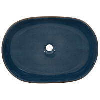 Aufsatz-Waschbecken Art-Line Oval 59x40cm | braun + blau 6