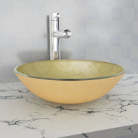 Aufsatz Waschbecken Hartglas 42x13cm | g gallery