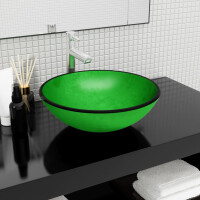 Aufsatz Waschbecken Hartglas 42x14cm | g gallery