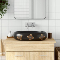 Aufsatz-Waschbecken Art-Line Oval 59x40cm | schwarz + blau