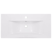 Einbauwaschbecken KANTE 81x39cm Keramik | weiß 4