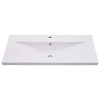 Einbauwaschbecken KANTE 91x39cm Keramik | weiß 3