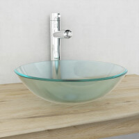 Aufsatz Waschbecken Hartglas 42x13cm | m gallery