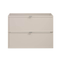 Badmöbel-Set 80cm mit Aufsatzbecken | 3-teilig kaschmir