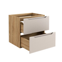 Badmöbel-Set 120cm Aufsatzbecken | 6-teilig beige-oak |