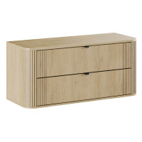 Badmöbel-Set 120cm | 2-tlg. Becken Riffel | cream...