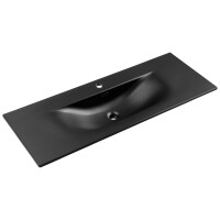 Badmöbel-Set 120cm | 3-tlg. Becken black | schwarz-oak 
