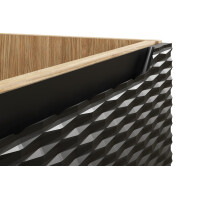 Badmöbel-Set 120cm | 4-tlg. Becken Cloud | schwarz-oak 