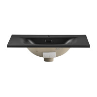 Waschplatz 60cm Türen & Einbaubecken black | schwar