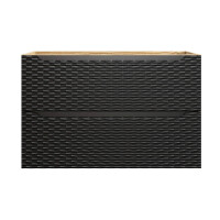 Waschplatz 90cm Schübe & Einbaubecken weiß | 