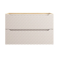 Badmöbel-Set 90cm | 3-tlg Aufsatzbecken | beige-oak | O
