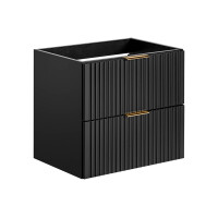 Waschtisch Blackened 60cm Baumkantenplatte Wotan-Oak & B