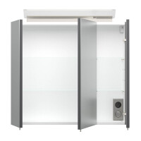Spiegelschrank CALLEGOS 70cm 3-türig | mit LED-Leiste |