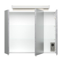 Spiegelschrank CALLEGOS 75cm 3-türig | mit LED-Leiste |