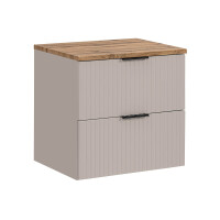 Badmöbel-Set 80cm | 3-tlg Becken & Regal | kaschmir