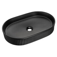 Badmöbel-Set 120cm | 2-tlg Becken black Riffel | kaschm