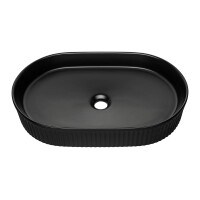 Badmöbel-Set 120cm | 2-tlg Becken black Riffel | kaschm
