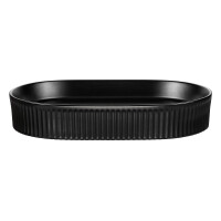Badmöbel-Set 120cm | 2-tlg Becken black Riffel | kaschm