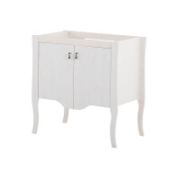 Retro-Badmöbel-Set 80cm | 3-tlg mit Einbaubecken | wei&