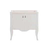 Retro-Badmöbel-Set 80cm | 3-tlg mit Einbaubecken | wei&