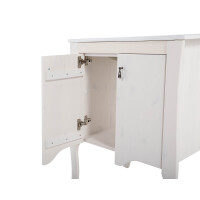 Retro-Badmöbel-Set 80cm | 3-tlg mit Einbaubecken | wei&