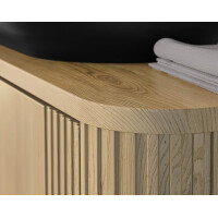 Badmöbel-Set 120cm | 2-tlg. Becken Riffel | cream oak |