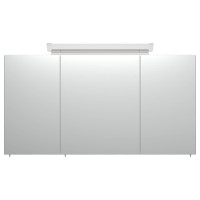 Spiegelschrank CALLEGOS 120cm 3-türig | mit LED-Leiste | weiss-hochglanz