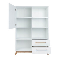 Babyzimmer Standregal LINUS | 114 x 166cm | weiß-walnu
