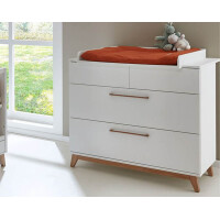 Babyzimmer-Set LINUS 2-teilig | Bett & Wickelkommode | w