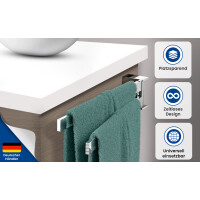 Handtuchhalter Bath-O-Line schwenkbar 420mm 2-armig | chrom 