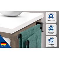 Handtuchhalter Bath-O-Line schwenkbar 420mm 2-armig | schwar