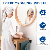 Handtuchhalter Bath-O-Line schwenkbar 420mm 2-armig | schwar