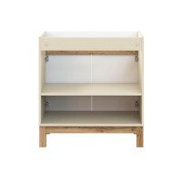 Stand-Waschtisch KALLI Kaschmir 80cm Baumkante mit grauem Be