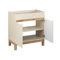 Badmöbel-Set KALLI Kaschmir 80cm Baumkante 3-tlg. mit A