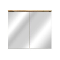 Spiegelschrank KALLI Kaschmir 80cm 2-türig mit Ablagen 