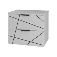 Waschtisch 60cm STRIATA | Matt-Wei&szlig; zum Unterbau