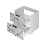 Waschtisch 60cm STRIATA | Matt-Weiß zum Unterbau 3