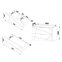 Waschtisch 80cm STRIATA | Matt-Weiß zum Unterbau 5