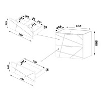 Waschtisch 140cm STRIATA | Matt-Weiß Regal & Aufsa