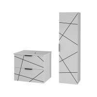 Badset 2-tlg. Waschtisch 60cm STRIATA |  gallery