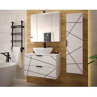 Badset 3-tlg. Waschtisch 80cm STRIATA |...